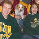 From left to right: Bob, our dog Woody, and me, sitting in front.